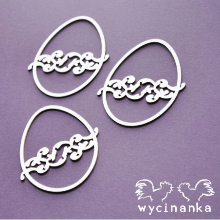 Kartoninė formelė "A little bit of swirl kiaušiniai nr. 2" 3 vnt