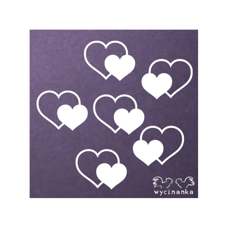 Kartoninė formelė "Be my Valentine" Širdelės, 6 vnt