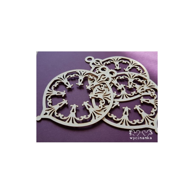 Kartoninė formelė "Christmas balls with ornament 2" 3 vnt