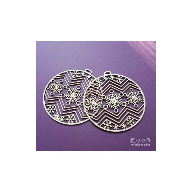 Kartoninė formelė " Scandinavian baubles" 2 vnt
