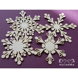 Kartoninė formelė "Set of 3D snowflakes" 4 vnt