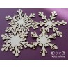 Kartoninė formelė "Set of 3D snowflakes" 4 vnt