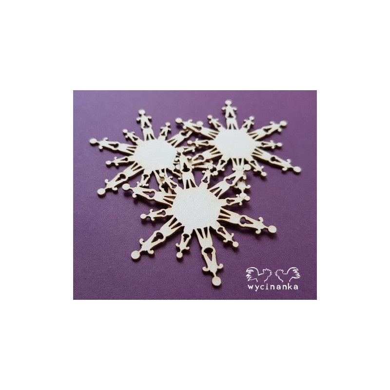 Kartoninė formelė "Snowflakes 3" 3 vnt