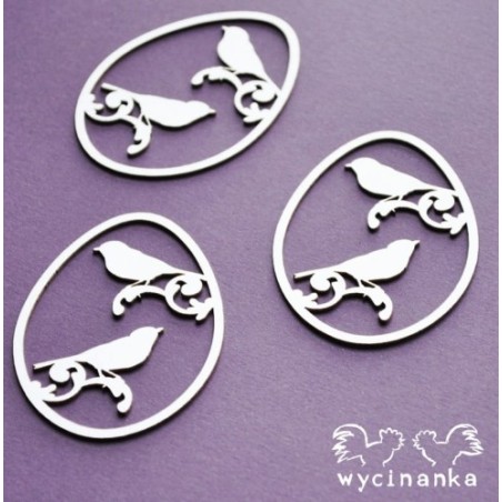 Kartoninė formelė "A little bit of swirl" Vėlykų kiaušinis nr. 1, 3 vnt