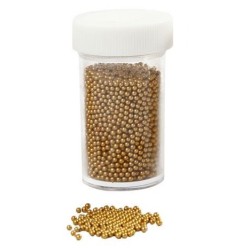 Mini stiklo karoliukai gold, 3x15g