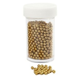Mini stiklo karoliukai gold, 3x15g