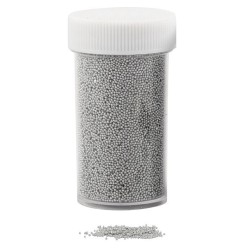 Mini stiklo karoliukai silver, 3x15g