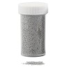 Mini stiklo karoliukai silver, 3x15g