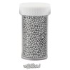 Mini stiklo karoliukai silver 1,5-2 mm, 15g