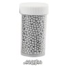 Mini stiklo karoliukai silver 3mm, 15g