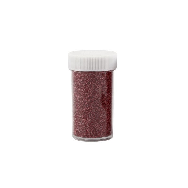 Mini stiklo karoliukai red, 0,6-0,8mm, 15g