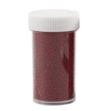 Mini stiklo karoliukai red, 0,6-0,8mm, 15g