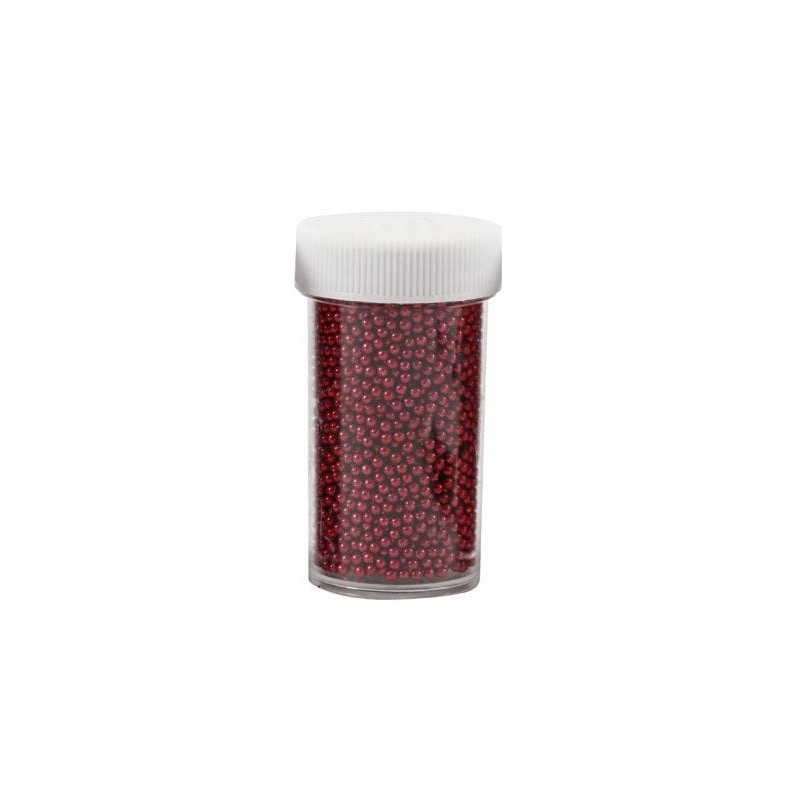 Mini stiklo karoliukai red 1,5mm, 15g