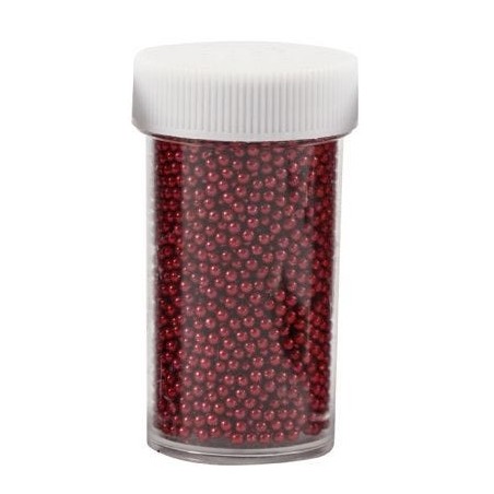 Mini stiklo karoliukai red 1,5mm, 15g