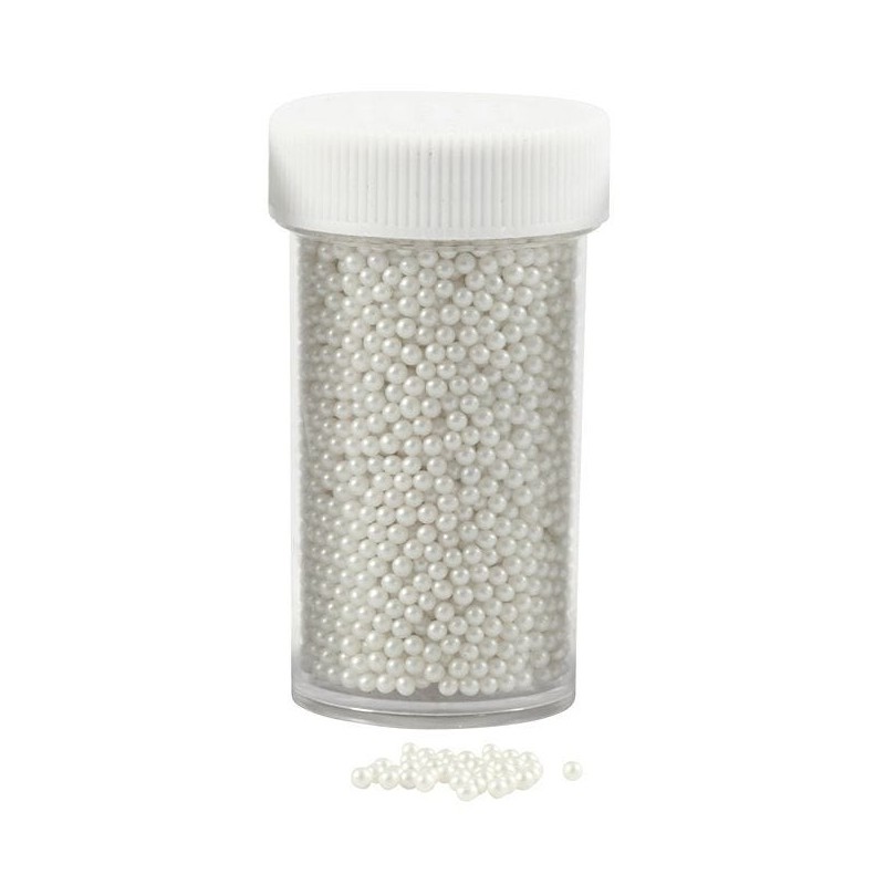 Mini stiklo karoliukai pearl 1,5mm, 15g