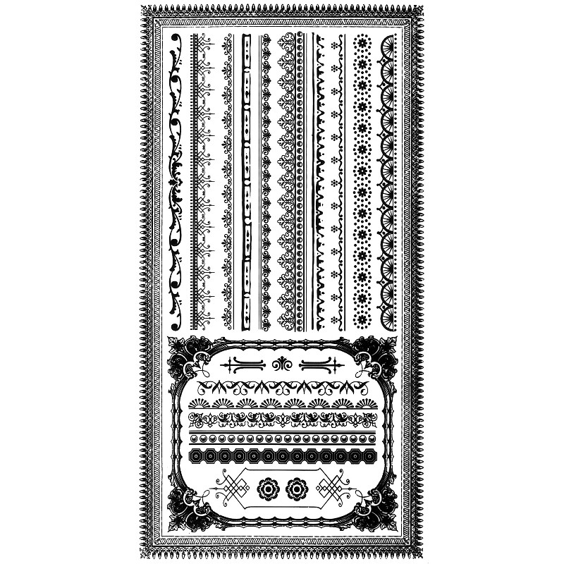 Nutrinami lipdukai "Frame Trim Black"