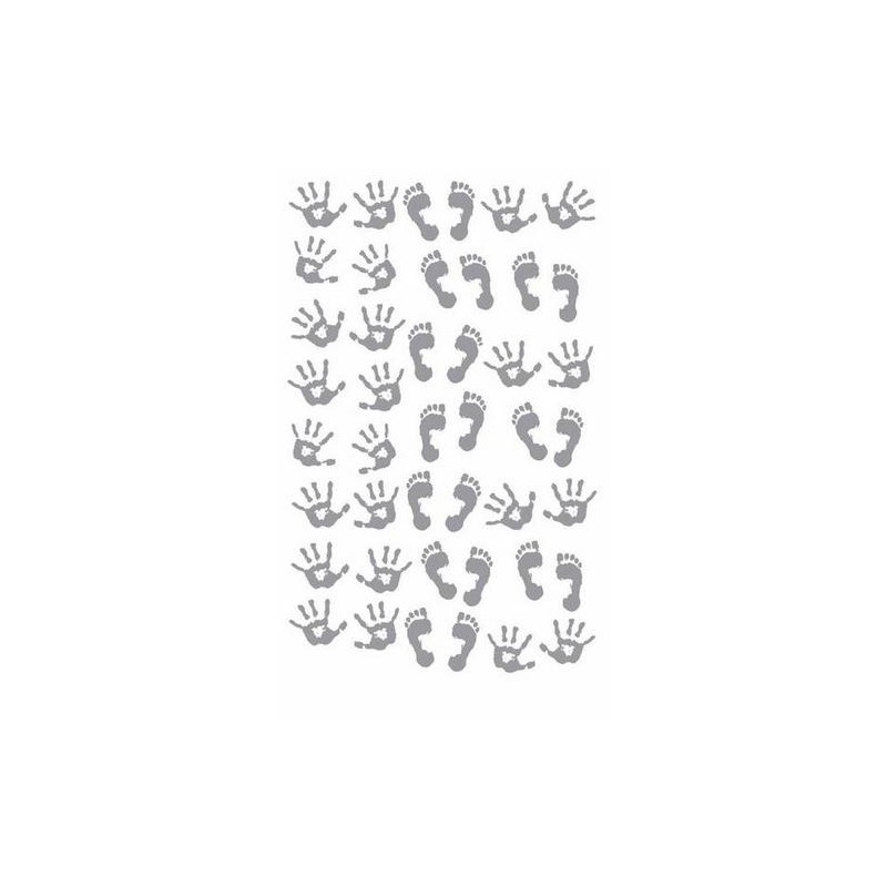 Nutrinami lipdukai "Hand Feet Silver"