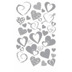 Nutrinami lipdukai "Heart Silver"