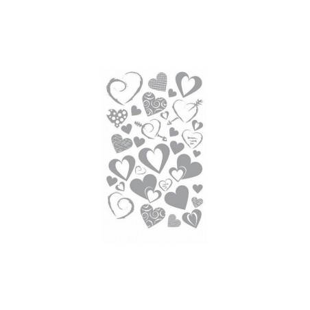 Nutrinami lipdukai "Heart Silver"