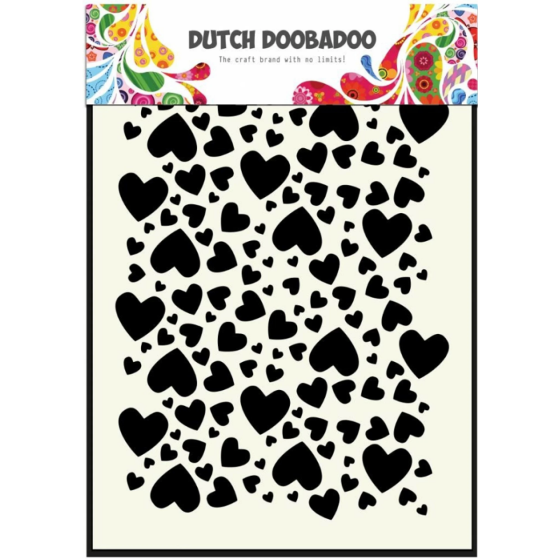 Plastikinis trafaretas "Hearts" A5