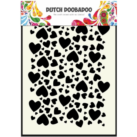 Plastikinis trafaretas "Hearts" A5