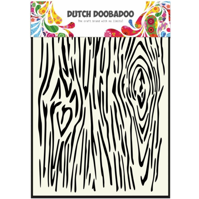 Plastikinis trafaretas "Woodgrain" A5