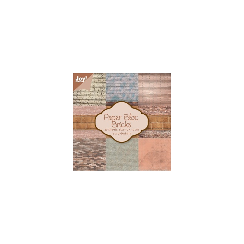 Popieriaus rinkinys "Bricks" 15x15cm, 36 lapai