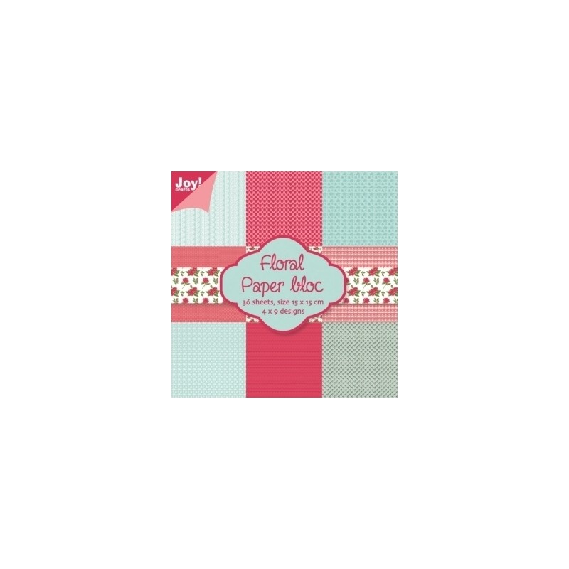 Popieriaus rinkinys "Floral 1" 15x15cm, 36 lapai