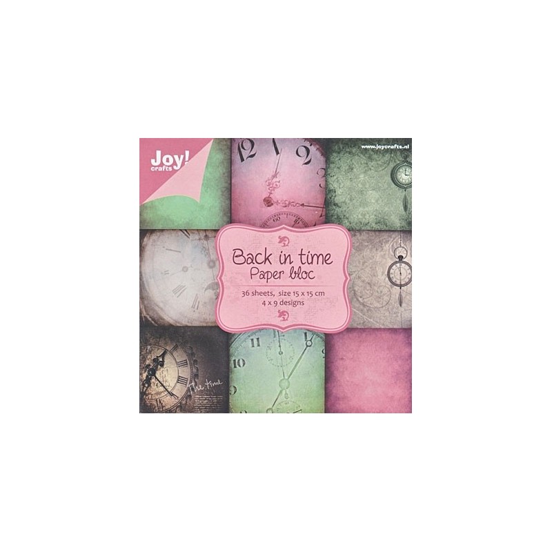 Popieriaus rinkinys "Back in Time" 15x15cm, 36 lapai