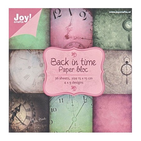 Popieriaus rinkinys "Back in Time" 15x15cm, 36 lapai