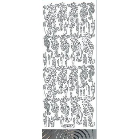Peel-off lipdukai "Sea Horses Silver"