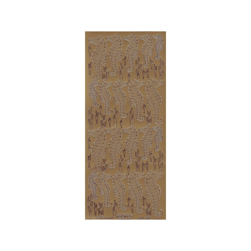 Peel-off lipdukai "Sea Horses Gold"