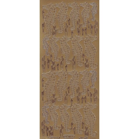 Peel-off lipdukai "Sea Horses Gold"