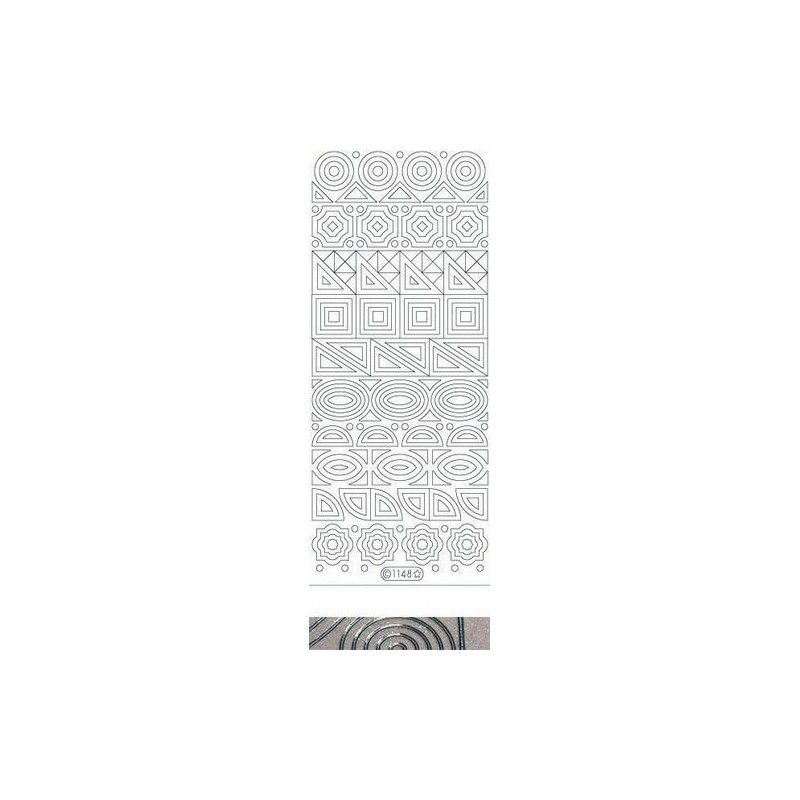 Peel-off lipdukai "Abstract Shapes Silver Glitter"