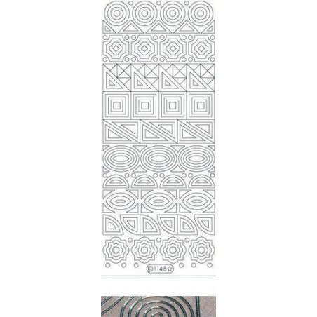 Peel-off lipdukai "Abstract Shapes Silver Glitter"
