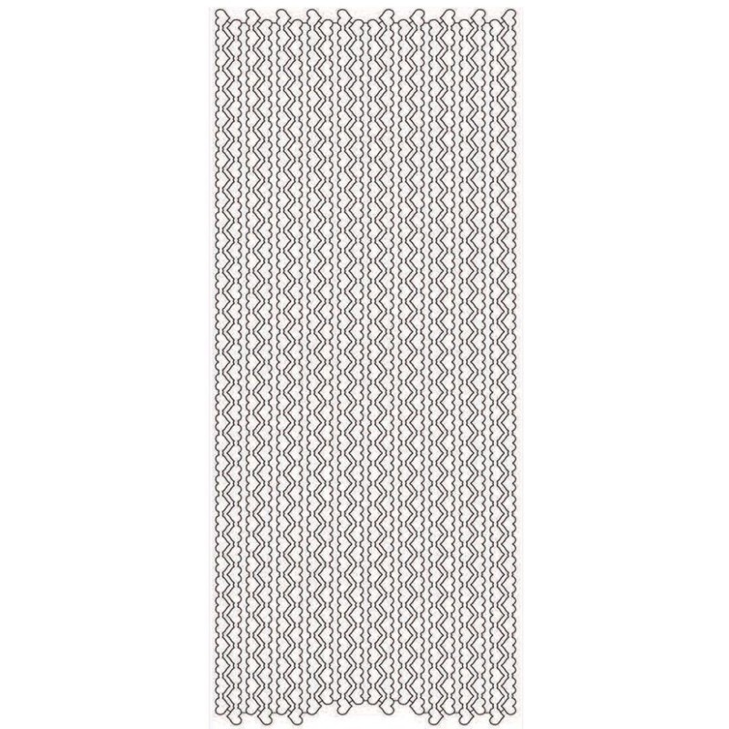 Peel-off lipdukai "Mini hearts glitter gold border silver"