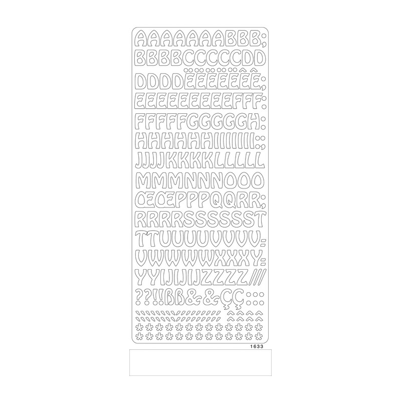 Peel-off lipdukai "Alphabet White"