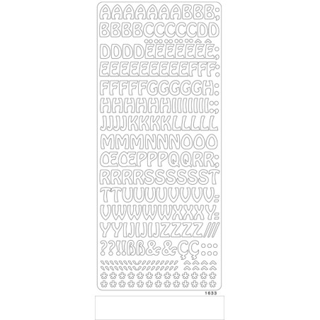 Peel-off lipdukai "Alphabet White"