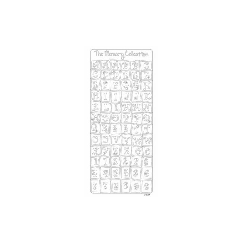 Peel-off lipdukai "Deco Alphabet Gold"