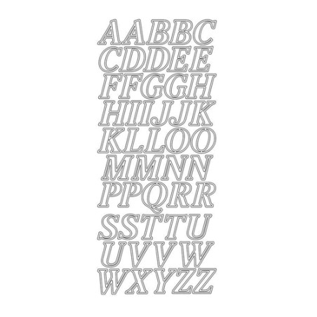 Peel-off lipdukai "Contour Alphabet Gold"