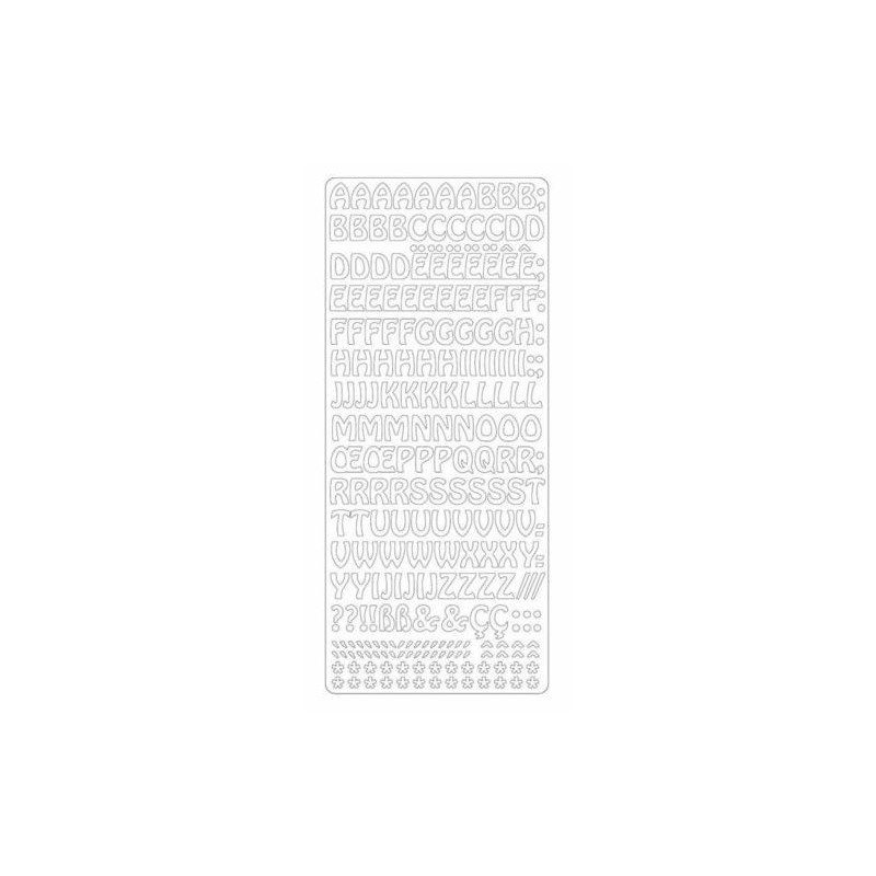 Peel-off lipdukai "Alphabet Silver"