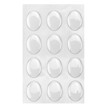 Skaidraus plastiko kabošonas, 25x18 mm
