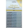 Pusiniai perliukai priklijuojami "Nellie‘s Choice Adhesive pearls 4 mm Blue - Aqua", 150vnt.