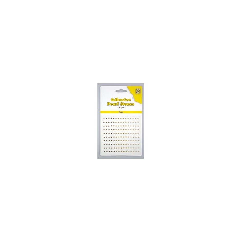Pusiniai perliukai priklijuojami "Nellie‘s Choice Adhesive pearls 2 mm Bronze - Gold", 150vnt.