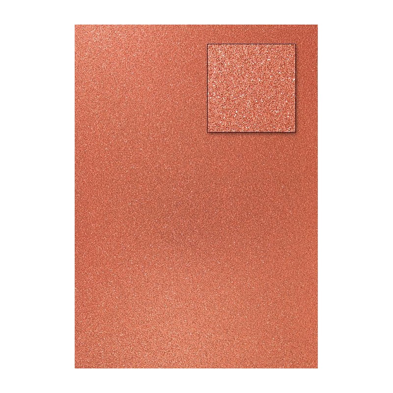 A4 kartonas su blizgesiu "Glitter Dark Copper"