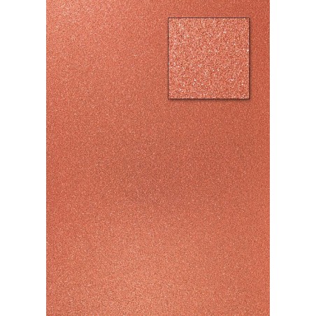 A4 kartonas su blizgesiu "Glitter Dark Copper"
