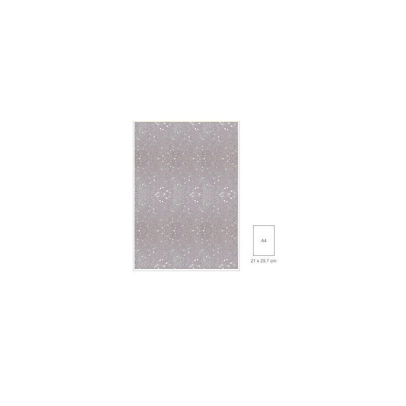 A4 popierius su blizgesiu "Glitter White"