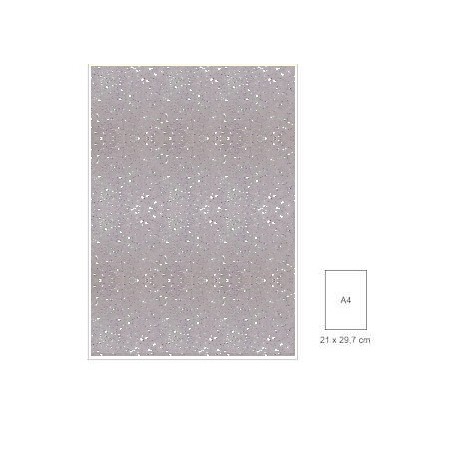 A4 popierius su blizgesiu "Glitter White"