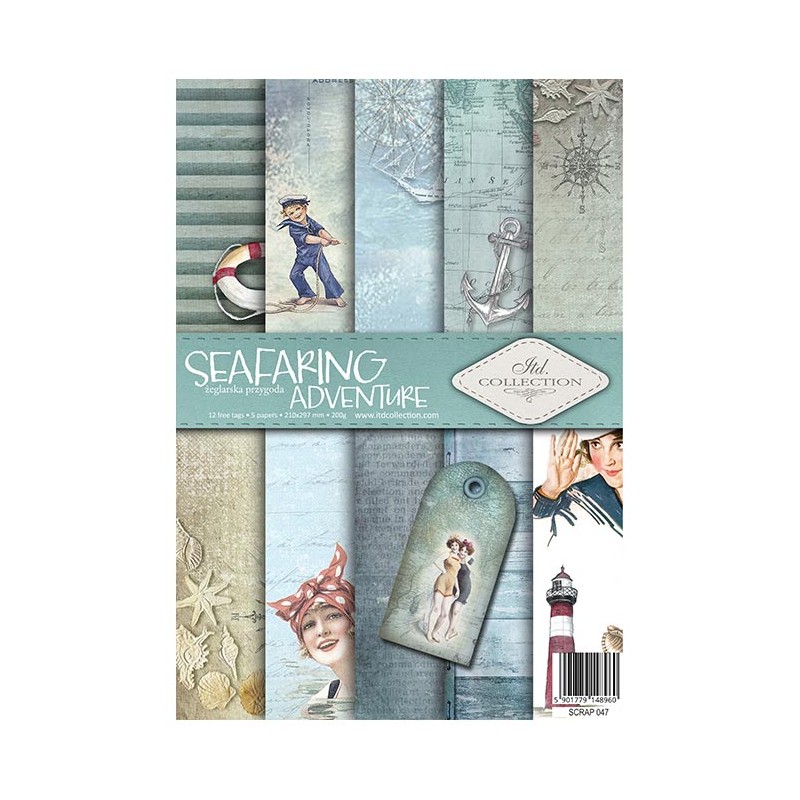 Popieriaus rinkinys "Seafaring adventure", A4, 5 lapai
