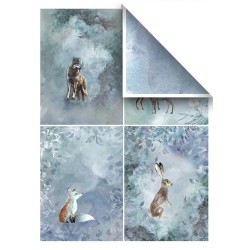 Popieriaus rinkinys "Christmas in blue", A4, 5 lapai
